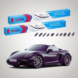 Cumpara ieftin Ștergătoare Porsche 718 Boxster 982 2016-2026 | Set Față Flat &ndash; TeamCar&reg;