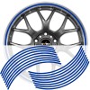Set 16 Inele Autocolante Jante Albastru Lucios AVEX, 13-19 inch, Sticker Auto, Tuning Exterior