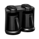 Aparat pentru preparat cafea turceasca dublu Zilan, 800 W, 500 ml, Negru