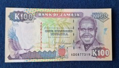 100 Kwacha nedatata - Bancnota veche Africa - Zambia - stare foarte buna UNC