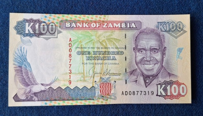 100 Kwacha nedatata - Bancnota veche Africa - Zambia - stare foarte buna UNC