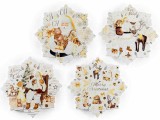 Set 4 suporturi vase fierbinti Craciun ceramica multicolora cm 20 x 20 H