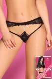 LIV489-1 Chilot brazilian din dantela cu decupaj si strasuri - Livia Corsetti, L/XL, S/M