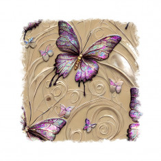 Sticker decorativ, Fluturi, Crem, 55 cm, 6716ST foto