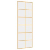 Cumpara ieftin Usa glisanta auriu 76x205 cm sticla ESG transparenta/aluminiu