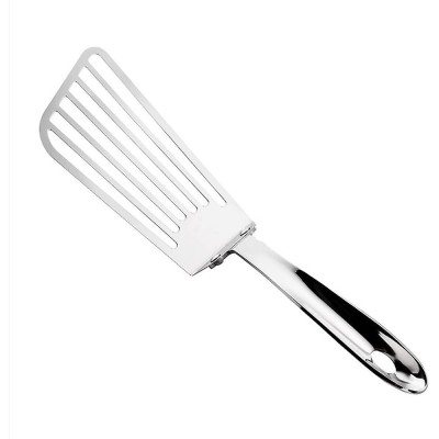 Spatula flexibila flippy, fish turner, din otel, durabila, cu margini subtiri pentru taiere, pentru carne, oua, peste, multifunctionala, argintiu foto