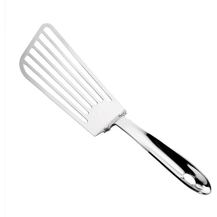 Spatula flexibila flippy, fish turner, din otel, durabila, cu margini subtiri pentru taiere, pentru carne, oua, peste, multifunctionala, argintiu