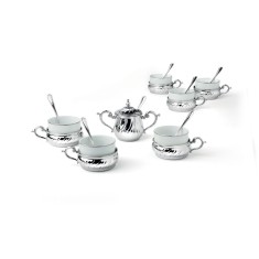 Set Ceai Argintat 6 persoane Torciglione COD: 2957 foto