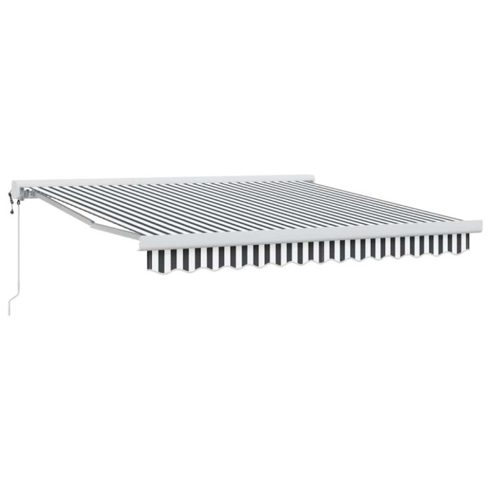 Copertina retractabila antracit/alb, 3x2,5 m, textil/aluminiu