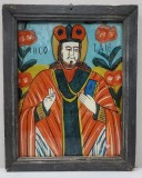 Sf. Ierarh Nicolae, Icoana pe glaja, Atelier Nicula, Secol XIX