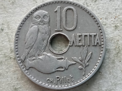 GRECIA-10 LEPTA 1912 foto