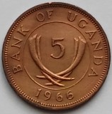 Uganda, 5 Cents 1966