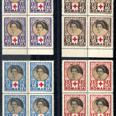 1945 LP165 serie Crucea Rosie (bloc de 4) MNH