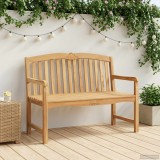 vidaXL Bancă din lemn sculptată manual cu flori natural 42030020