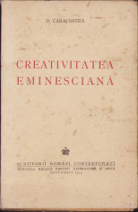 K967 Creativitatea eminesciana 1943 Caracostea foto