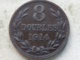 GUERNSEY-8 DOUBLES 1914, Europa, Bronz