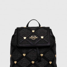 Love Moschino rucsac femei, culoarea negru, mic, neted