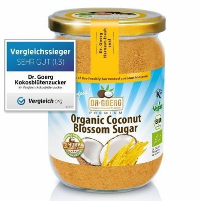 Zahar din nectar de flori de cocos bio 280g Dr. Goerg foto