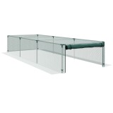 Outsunny Plasă de protecție pentru plante, protecție pentru legume, ușă cu fermoar, cadru din oțel, 125x125x62,5 cm, Gr&uuml;n/Silber | Aosom Romania