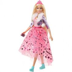 Papusa Barbie by Mattel Modern Princess Theme Roz cu Accesorii foto