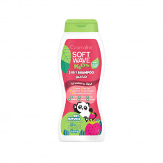 Cosmaline Soft Wave Kids, sampon cu 90% ingrediente naturale pentru copii, aroma de capsune, 400ml