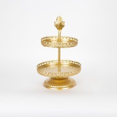 Etajera metalica aurie Finesse