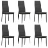 VidaXL Scaune de bucătărie, 6 buc., gri &icirc;nchis, material textil
