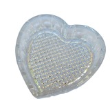 VAS VINTAGE DIN CRISTAL MASIV IN FORMA INIMĂ STILIZATA