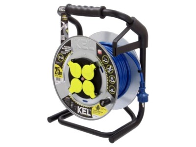 Prelungitor alimentare KEL 3x1,5mm2 4 Prize 25m 16A Albastru foto