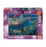 Cumpara ieftin Puzzle Schmidt - Alexander Chen: Fireworks Over Hong Kong, 1000 piese