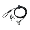 CABLU securitate LOGILINK pt. notebook, slot nano, 2 chei standard, 1.8m, cablu aliaj-zinc, permite pivotant si rotire, &quot;NBS013&quot; (timbru verde 0.18 le