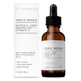 Ser anti-&icirc;mbătr&acirc;nire Asterwood Triple Repair cu Matrixyl 3000, Argireline, acid hialuronic și vitamina C, fără parfum, 30 ml