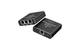 Qoltec Splitter Ethernet mini SWITCH 1x3 RJ45 | 1000Mb/s | USB-C | Aluminiu