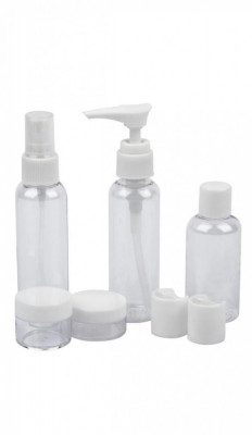 Set recipiente pentru avion din plastic, 7 bucati, 11 ml, 15 ml, 50 ml si 60 ml foto