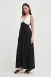 Artigli rochie culoarea negru, maxi, mulată, AA38227