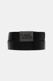 Karl Lagerfeld curea de piele culoarea negru