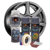 Kit complet reparatie si vopsire jante culoare Gri Inchis, V2