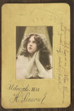 (194) FOTOGRAFIE TIP CARTE POSTALA - UNGARIA - PORTRET FATA - STAMPILA 1905, Circulata