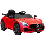 AIYAPLAY Mașină electrică pentru copii licențiată Mercedes-Benz AMG GTR 12V telecomandă 2,4G max. 5 km/h 108 x 67 x 46 cm rouge | Aosom Romania