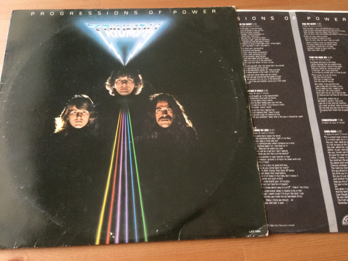 Triumph progressions of power disc vinyl lp muzica hard rock 1980 ed. canada VG+