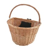 Cos din ratan pentru bicicleta detasabil mecanism tip click 21x34x41cm natur, ProCart