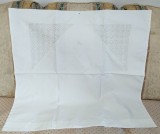 Fata de perna Vintage din bumbac insertie de dantela crosetata manual