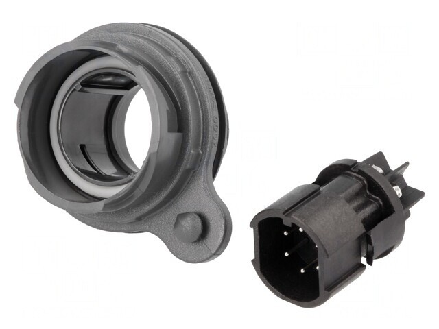 Conector Circular Soclu Tată 6 PIN Buccaneer 7000 Nichelat