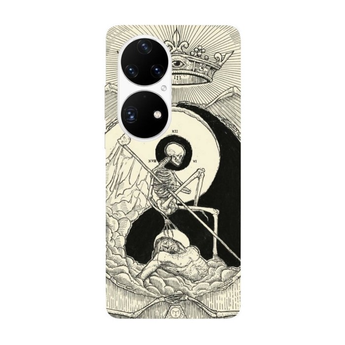 Husa compatibila cu Huawei Nova Y70 model Life and death cycle, Silicon, TPU, Viceversa