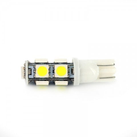 Led bec T10 1F+8Lx5050 alb rece