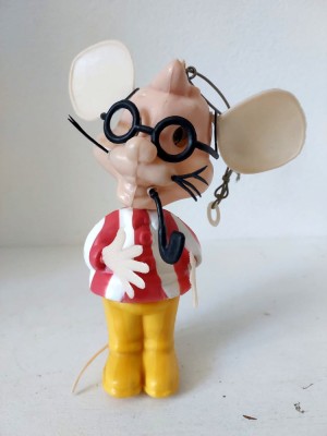 Jucari veche anii 60 soricel Topo Gigio Ed Sullivan Show, plastic, 15cm foto