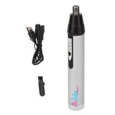 Trimmer pentru Nas si Urechi SofiaCONCEPT&reg;, 600mAh, 2W, Aluminium, Lavabil, Argintiu/Negru