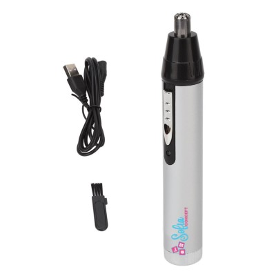 Trimmer pentru Nas si Urechi SofiaCONCEPT&amp;reg;, 600mAh, 2W, Aluminium, Lavabil, Argintiu/Negru foto