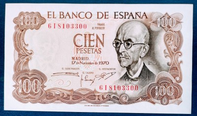 SPANIA -100PESETAS-P-152 UNC foto