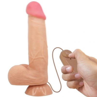 PRETTY LOVE - SLIDING SKIN SERIES REALISTIC DILDO WITH SLIDING SKIN SUCTION CUP REMOTE CONTROL FLESH 21.8 CM foto
